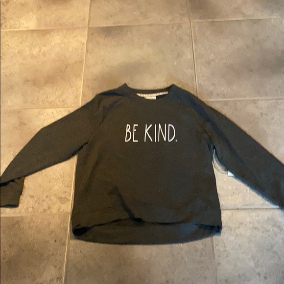 Rae dunn be kind dark grey sweatshirt